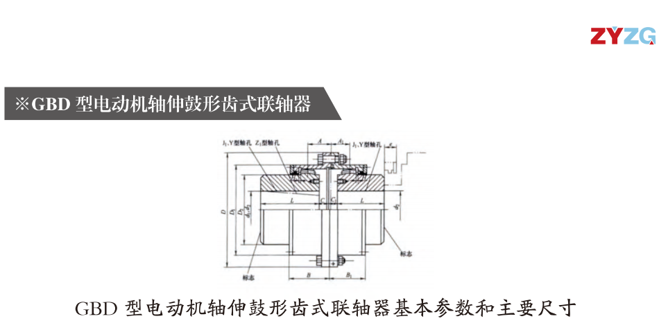 GBD  型電動(dòng)機(jī)軸伸鼓形齒式聯(lián)軸器